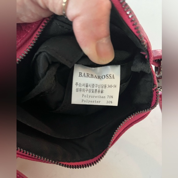 BARBAROSSA small hot Pink Leather Shoulder Bag, EUC - Picture 10 of 13